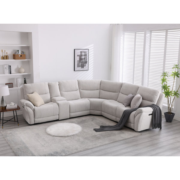 Latitude Run® 7Piece Minimalist Elegant Living Room Set With Power